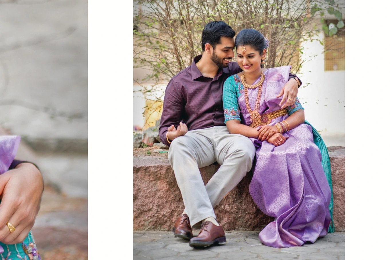 Elegant engagement photography by RJ Photography, Katpadi